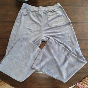 Hollister Ultra High-Rise Velour Flare Leg Lounge Pants Gray Stretch Women's L